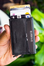 Zoozie Bags Tarjetero Negro 100% Piel Auténtica